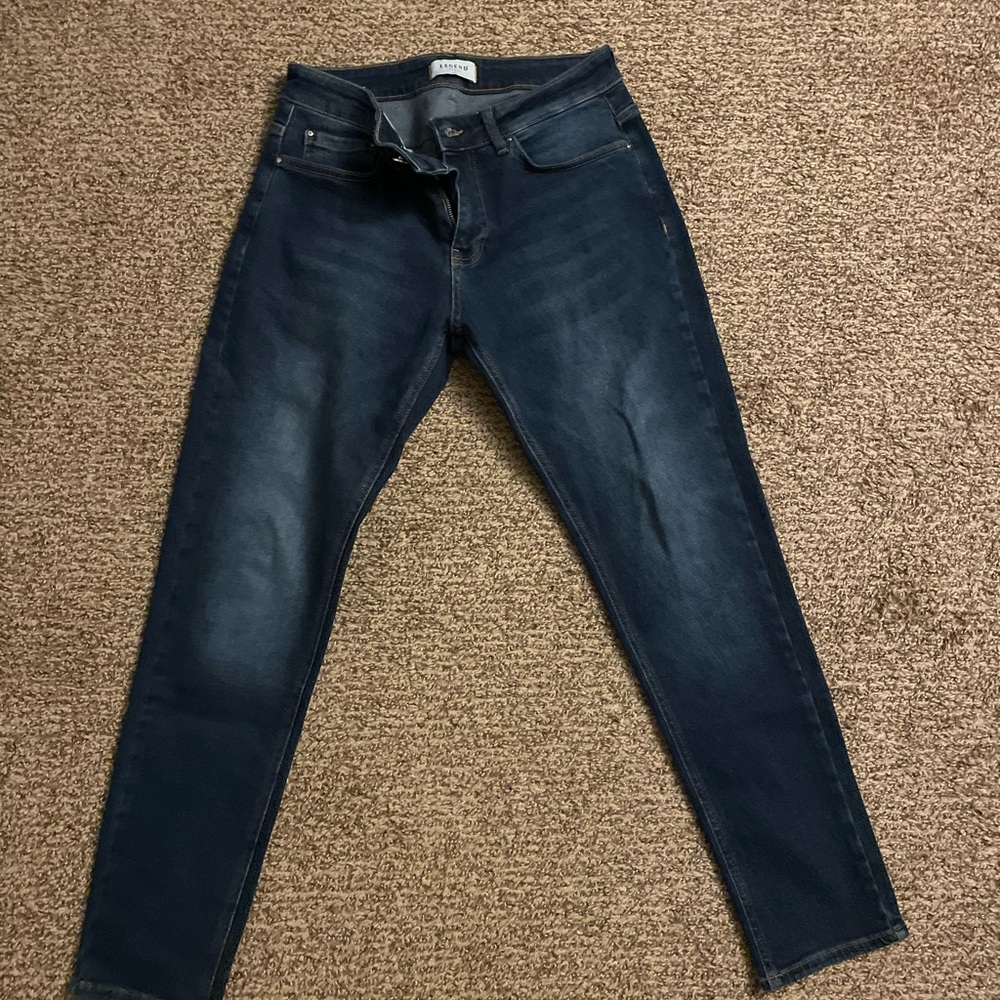 Legend London - 30x30 - Dark Wash Blue Slim Fit Jeans